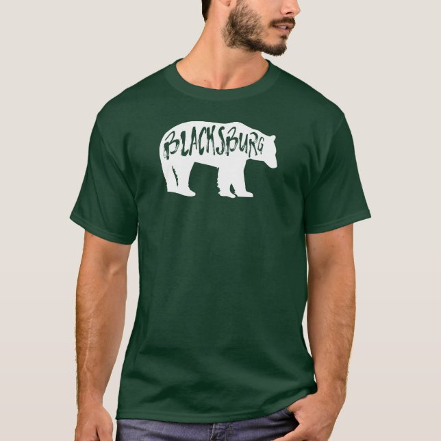 Camiseta Blacksburg Virginia Bear (Frente)