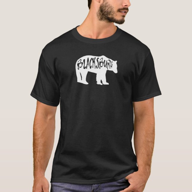 Camiseta Blacksburg Virginia Urso  1 (Frente)
