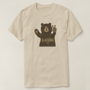Camiseta Blacksburg Virginia Urso da Paz
