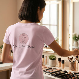 Camiseta BlackScriptEmployeeName Business Logo Makeup