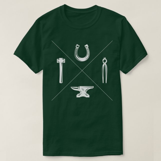 Camiseta Blacksmith Farrier Hammer Anvil Gift Idea (Frente do Design)