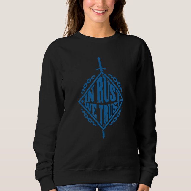 Camiseta Blacksmith Forjando Hammer Em Feira Nós Confiamos  (Frente)