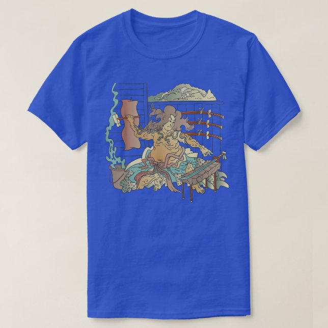 Camiseta Blacksmith, guerreiro do Japão Retro Samurai  (Frente do Design)