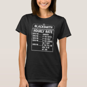 Camiseta Blacksmith Hobby Rate Legend Forging Anvil