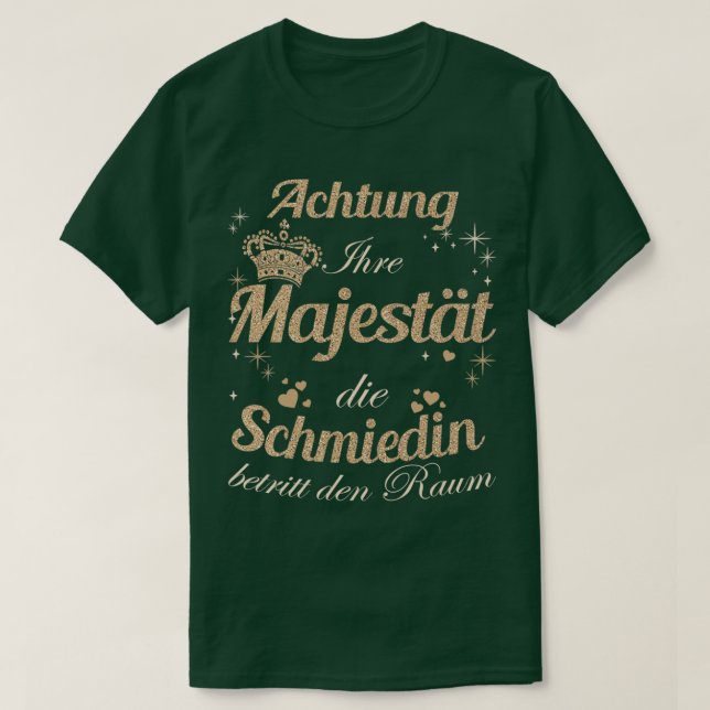 Camiseta Blacksmith Lady Majestade Ladies Artisan Blacksmit (Frente do Design)