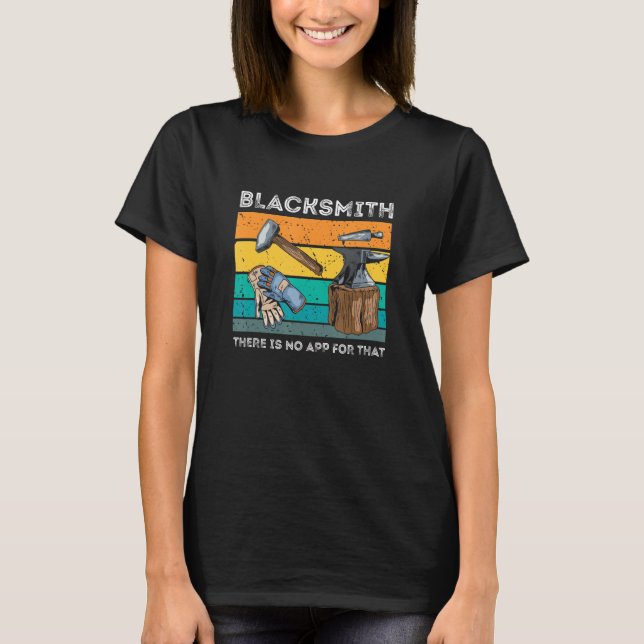 Camiseta Blacksmith Sem Aplicativo Para Aquele Metal De For (Frente)