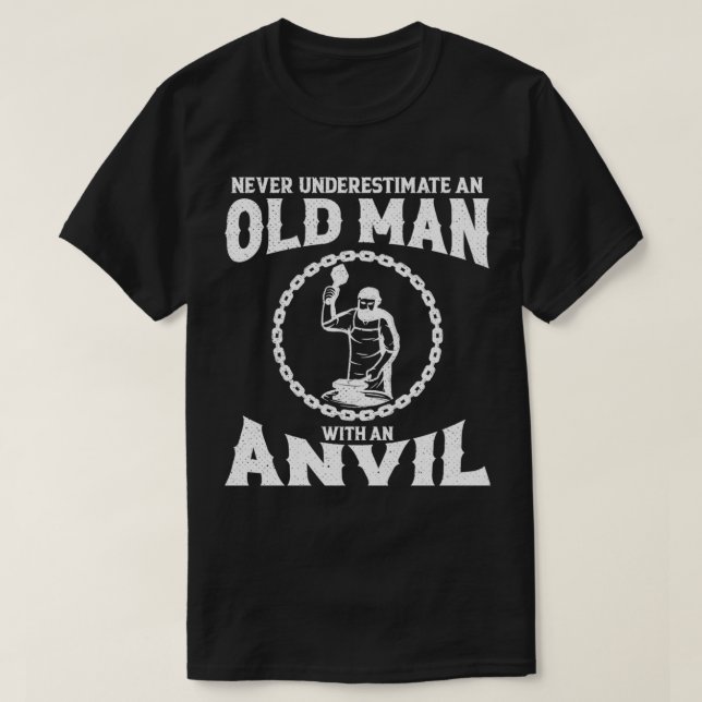 Camiseta Blacksmithing Idea para Men Blacksmith Anvil T (Frente do Design)