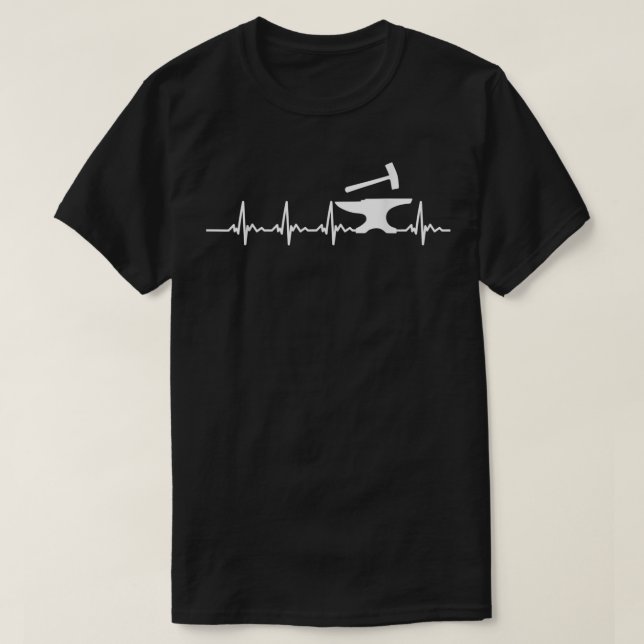 Camiseta Blacksmithing Meu Pulso É Anvil Hammer Blacksm (Frente do Design)