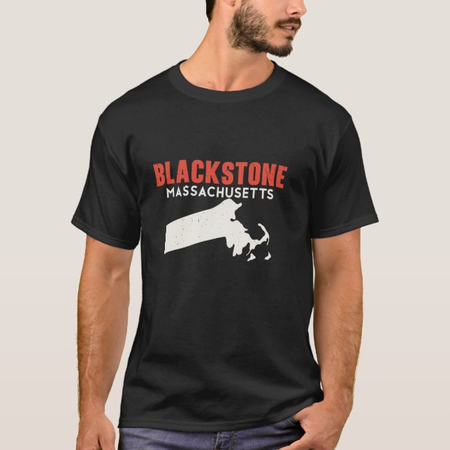 Camiseta Blackstone Massachusetts State America Viagem B (Frente)