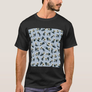Camiseta Blacky Catmomeow Fundo Azul
