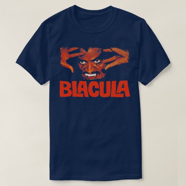 Camiseta Blacula Vintage Dracula Vampire Horror (Frente do Design)