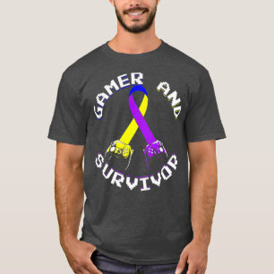 Camiseta Bladder Cancer Awareness Gamer And Survivor Gift
