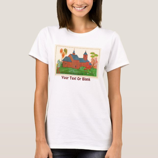 Camiseta Blagoveshchenskoye Wood Russian Church (Frente)