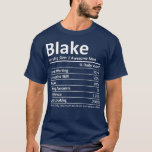 Camiseta BLAKE Nutrition Funny Birthday Nome Personalizado<br><div class="desc">BLAKE Nutrition Funny Birthday Personalised Name . Veja nossa seleção de camisa de aniversário para o melhor em peças únicas ou personalizadas feitas à mão de nossos compras.</div>