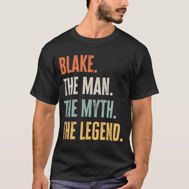 Camiseta Blake, o melhor homem, a lenda, melhor nome Blake (Frente)