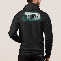 Blakgraz Green & White Painch Hoodie