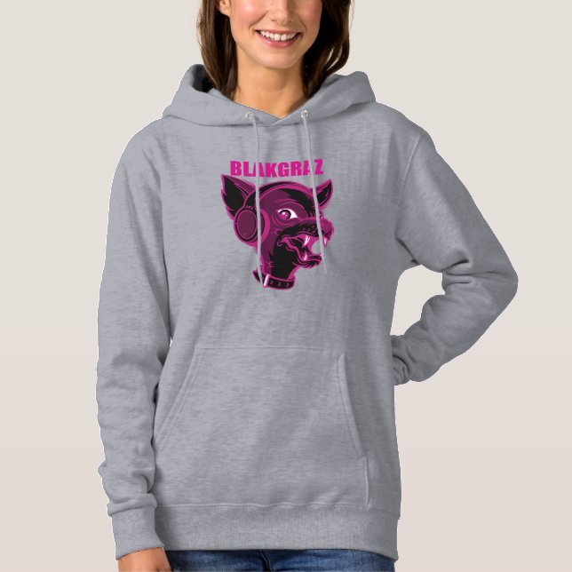 Camiseta Blakgraz Lucy o Cachorro com Fones de ouvido (Frente)