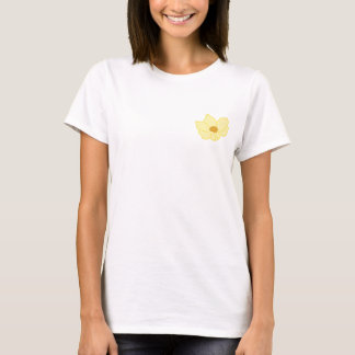 Camiseta blanca estampado de flor Monterón