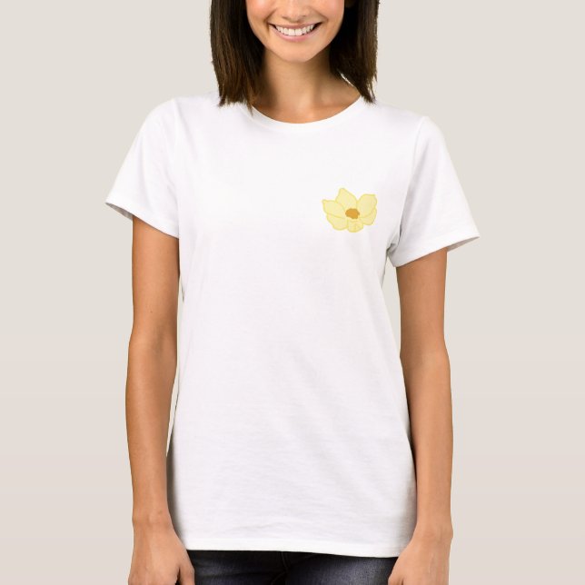Camiseta blanca estampado de flor Monterón (Frente)