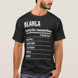 Camiseta Blanca Fatos Nutricionais Servindo Calorias de Tam