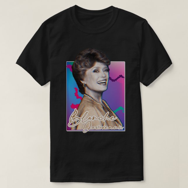 Camiseta Blanche Devereaux 80s Tribute Design (Frente do Design)
