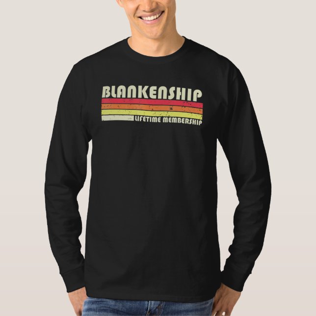 Camiseta Blankenship Surname Retro Vintage 90s Aniversário  (Frente)