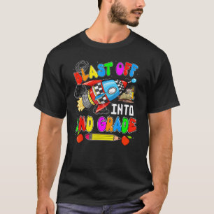 Camiseta Blast Off Into 2nd Grade Rocket Back To School