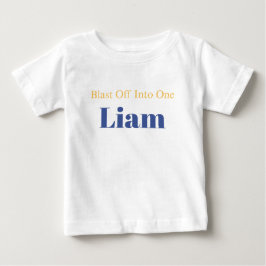 Camiseta Blast Off Personalizado Para o Primeiro Aniversári
