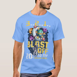 Camiseta Blast Off To My 20th Solar Orbit, 20th Birthday As