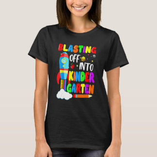 Camiseta Blasting Off Into Kindergarten  Back To School Boy