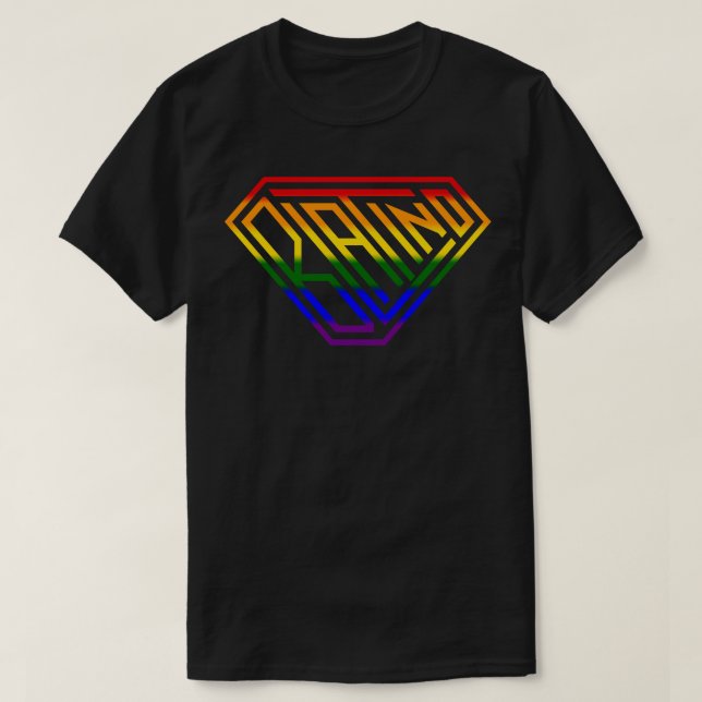 Camiseta Blatino SuperEmpowerShield Rainbow (Frente do Design)