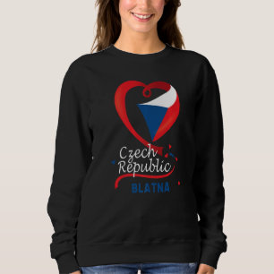 Camiseta Blatna República Checa Casaco de Braço com Bandeir