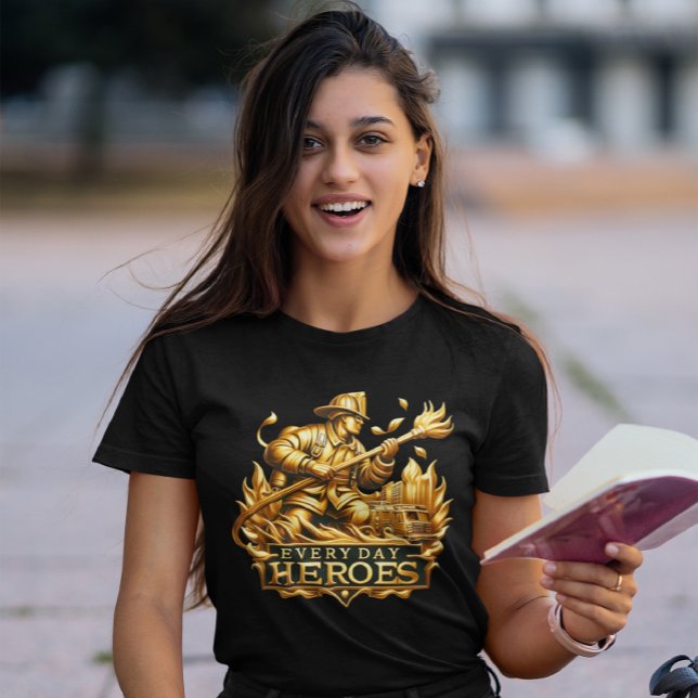 Camiseta Blaze Crest: Emblema Icônico de Bombeiros (Criador carregado)
