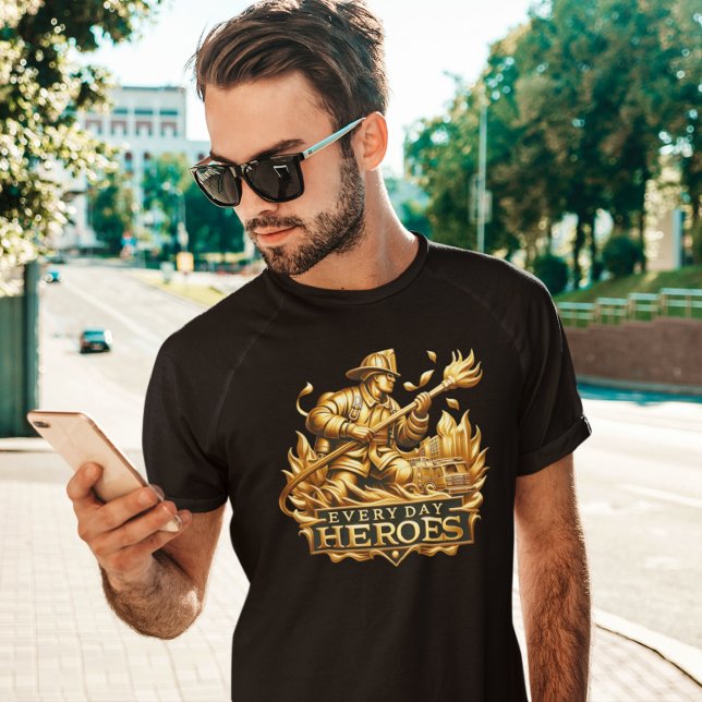 Camiseta Blaze Crest: Emblema Icônico de Bombeiros (Criador carregado)