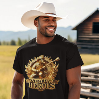 Camiseta Blaze Crest: Emblema Icônico de Bombeiros