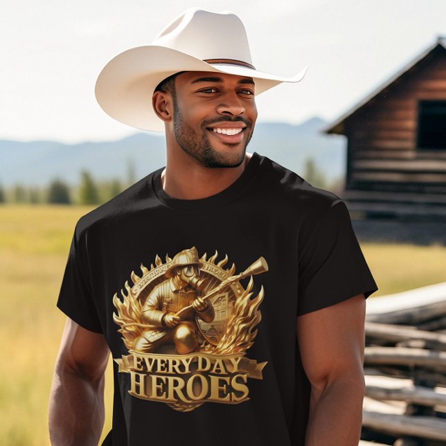 Camiseta Blaze Crest: Emblema Icônico de Bombeiros (Criador carregado)