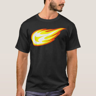 Camiseta Blaze e o logotipo Fireball das máquinas montadas