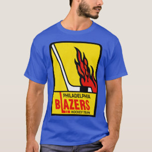 Camiseta Blazers Filadélfia com defeito WHA Hockey 1973