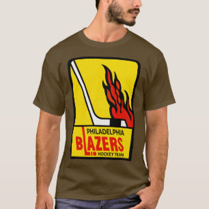 Camiseta Blazers Filadélfia com defeito WHA Hockey 1973