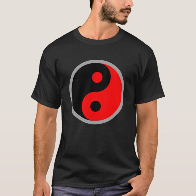 Camiseta Blazers Yin Yang Red E Black Yin Yang Go Blazers (Frente)