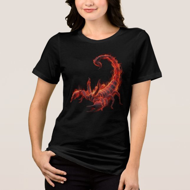 Camiseta Blazing Scorpion Mythical Creature Fantasy Art (Frente)