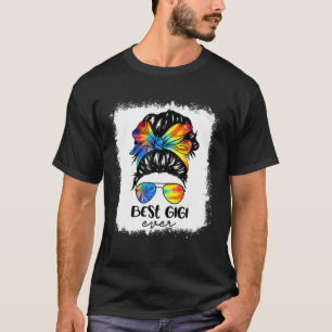 Camiseta Bleach Best Gigi Ever Tie Dye Mensagem Bun Hair Mo