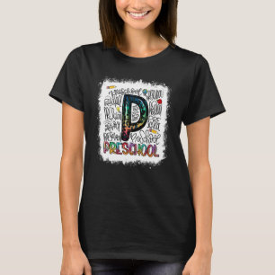 Camiseta Bleach Leopard Tie Dye Tipografia Pré-Escolar