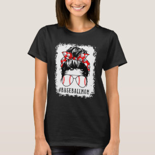 Camiseta Bleached Baseball Cute Mãe Maldita Softball Mãe Ma