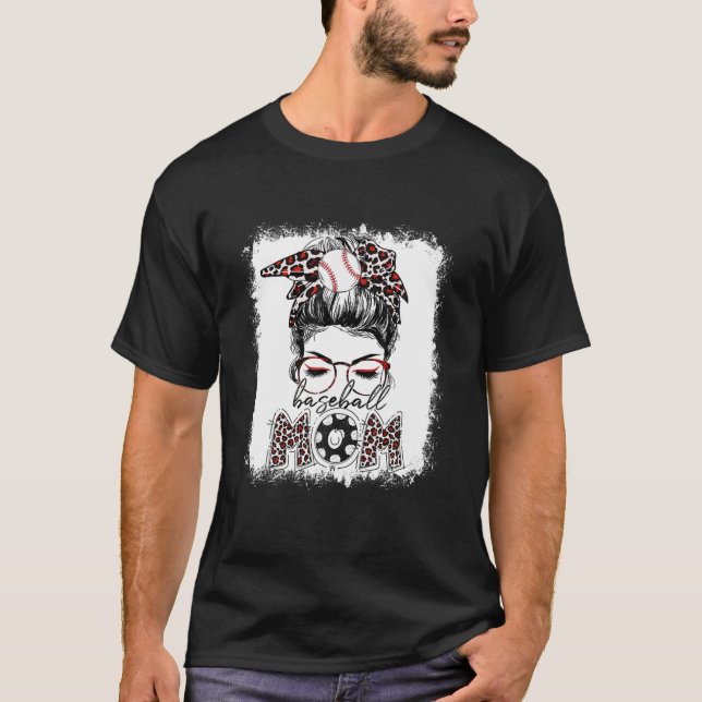Camiseta Bleached Baseball Mãe Jogo Mães do Jogo de Arma Me (Frente)