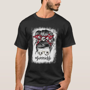 Camiseta Bleached Gammie Life Soccer Mothers Day Messy Bun