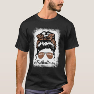 Camiseta Bleached Leopard Futebol americano Mãe Mensagem