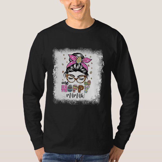 Camiseta Bleached One Hoppy Mamaw Bunny Easter Day (Frente)