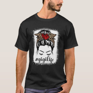 Camiseta Bleaches Gigi Life Mensagem Bun Leopard Mulheres I