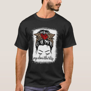 Camiseta Bleaches Godparent Life Mensagem Bun Leopard Mo